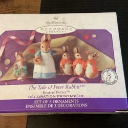 Hallmark Keepsake Ornament The Tale Of Peter Rabbit Beatrix Potter New Inbox Vintage 1999