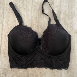 H&M Black Lace Bralette, 36D
