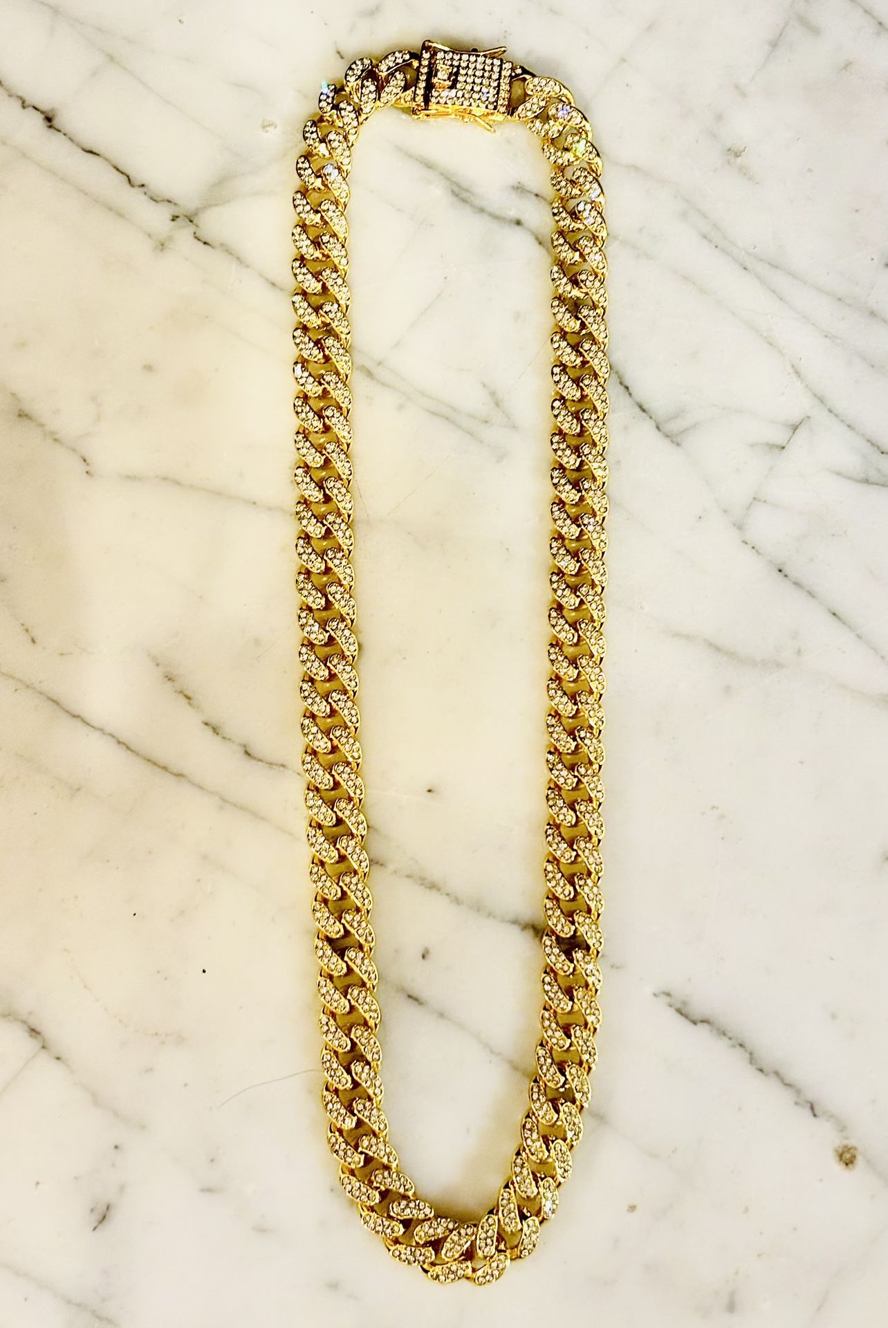 18K Swarovski Cuban Chain Dog Jewelry Large And XL