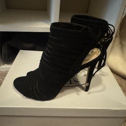 Steve Madden Black Suede Heels