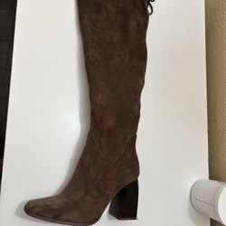 Forever 21 Brown Suede Thigh High Boots