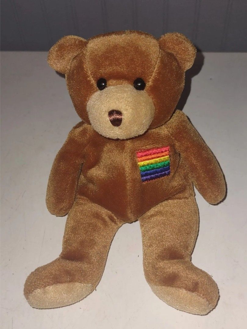 Rainbow Beanie Bear