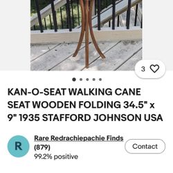 Walking Cane With Seat