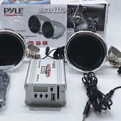 Pyle PLMCA40 Motorcycle 300W Speaker and Amplifier System: NOT WORKING **READ**