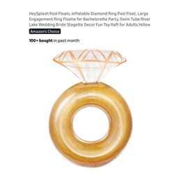 Brand new Pool Floats, Inflatable Diamond Ring Pool Float