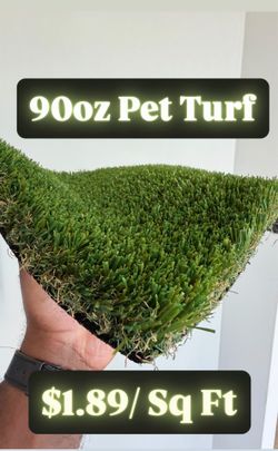 90 Ounce Pet Turf Artificial Grass 1500sf Roll