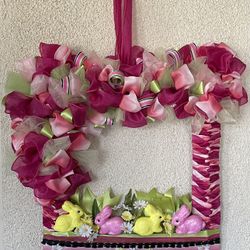 Ribbon Easter Wreath.