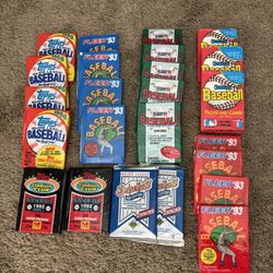 24 Unopened Sealed Packs Of Baseball Cards