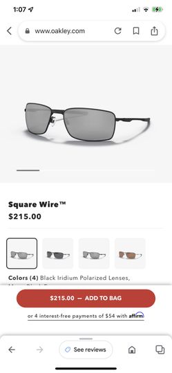 New Oakley Square Wire Black Iridium Polarized Sunglasses Matte Black Frame for Sale in Union City CA OfferUp