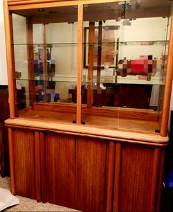 Solid Oak China Cabinet By Wambold