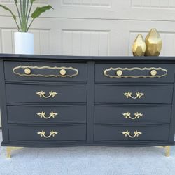 Midnight Sky Refinished Provincial Dresser