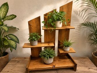 Handmade Solid Wood Plant Stand Get It