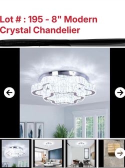BEAUTIFUL CHROME CLOUD/FLOWER CHANDELIER… NEW IN BOX