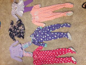 Carter's size 24 month sleepers, old navy 2t dress