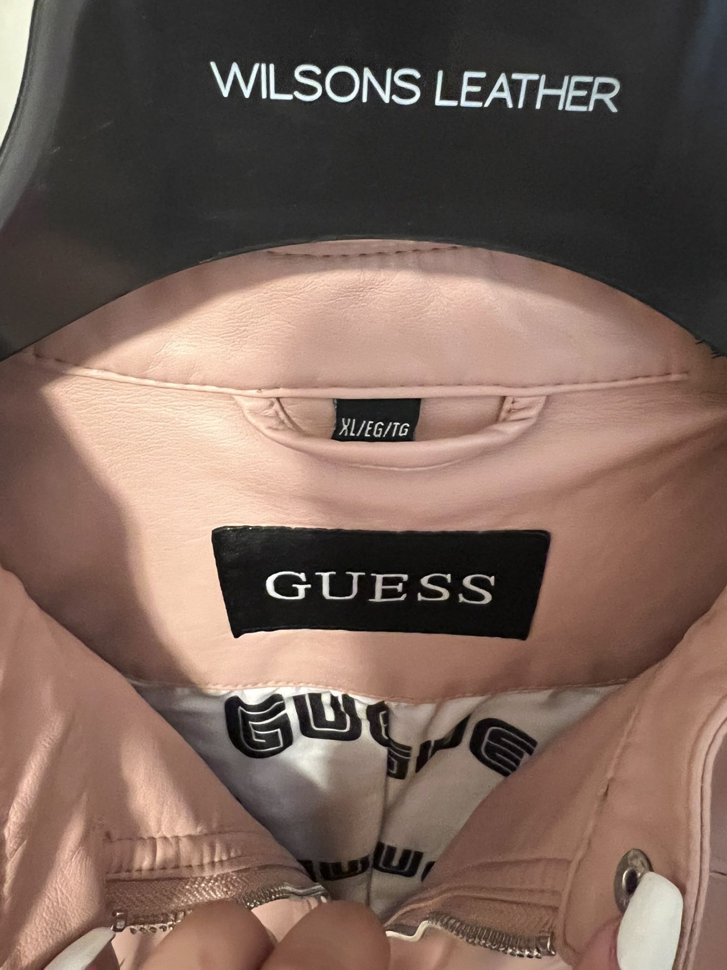 Guess leather jacket wilson leather cheap