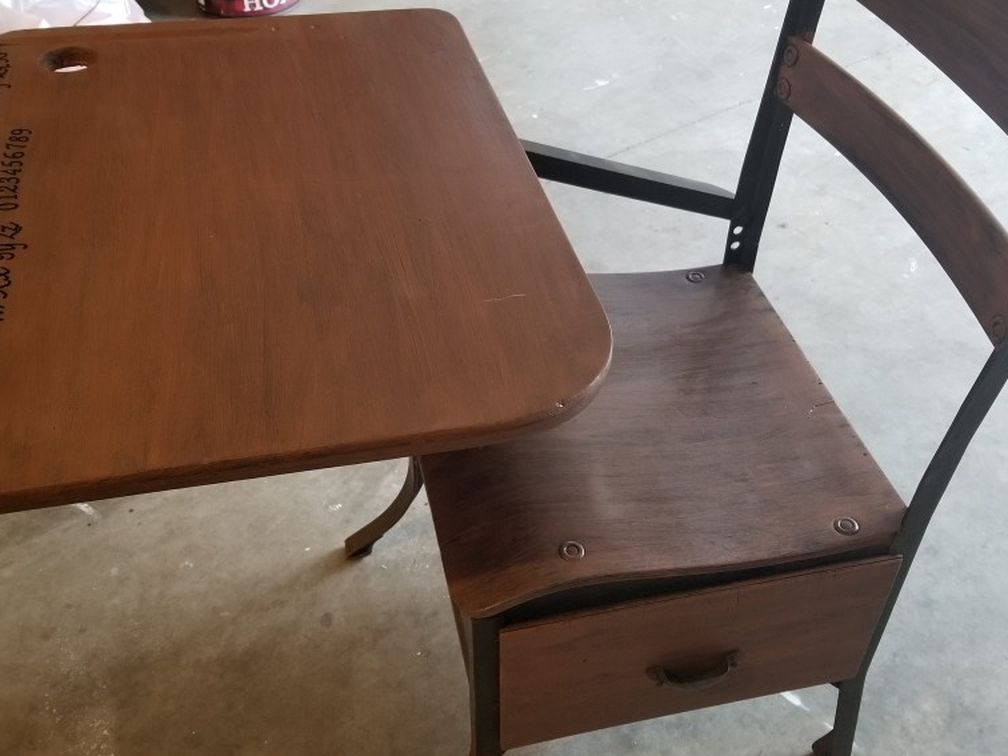 Restored Antique School Desk