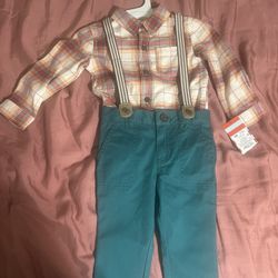 Boy Suspender Pants
