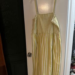 Long Yellow Stripe Dress XL