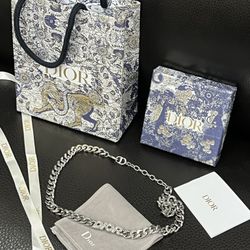 Silver Christian Dior Chocker 