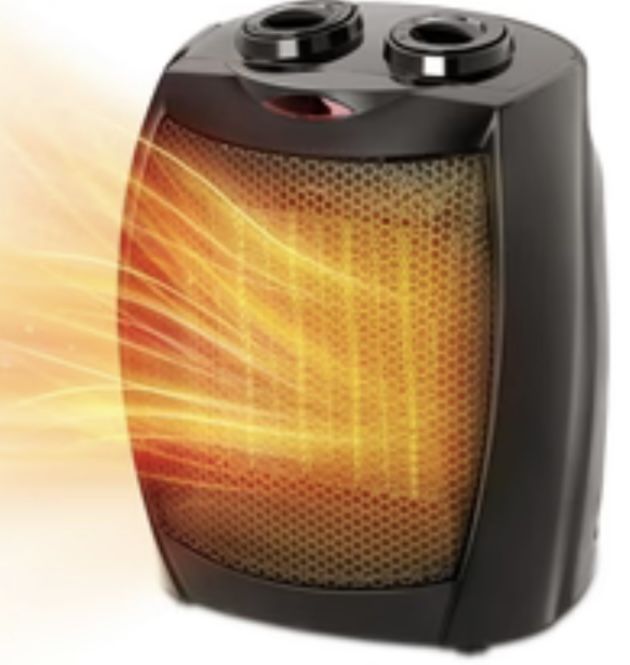 Small Electric Space Heater Ceramic Space Heater,Portable Heater Fan for Office with Adjustable Thermostat and Overheat Protection ETL Listed for Kitc