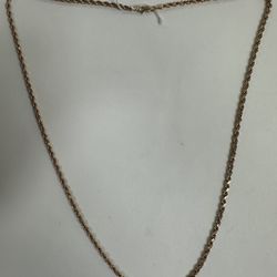 10K Rose Gold Rope Chain 24 Inches 2.5mm 