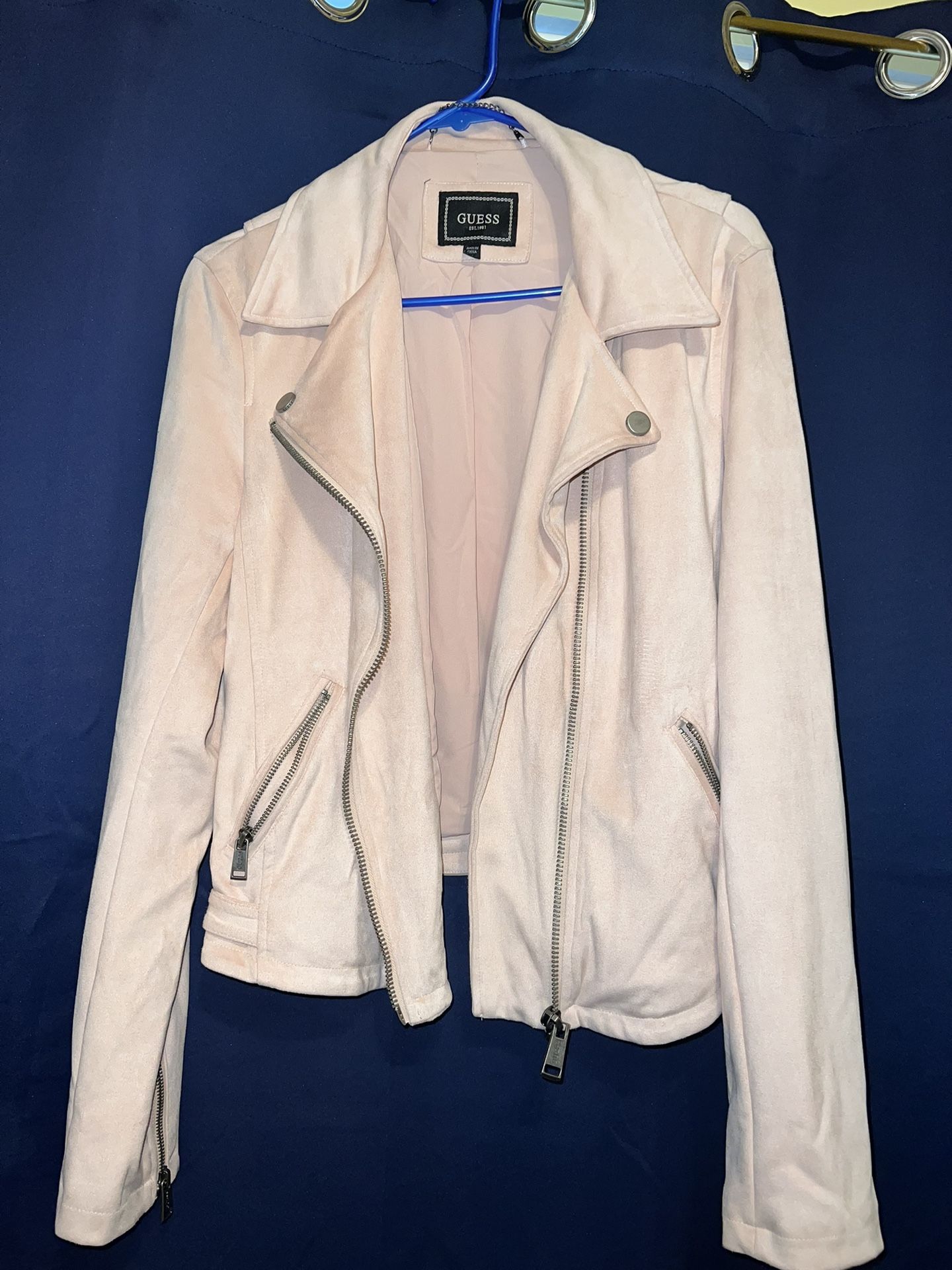 Guess Suede Light Pink Jacket