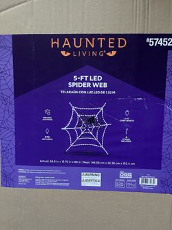 Haunted living LED 5ft Spider Web