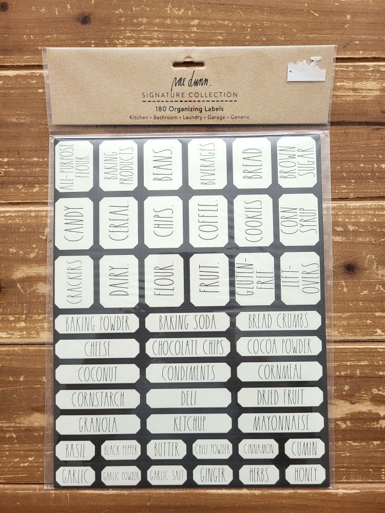 RAE DUNN 180 ORGANIZING LABELS **BRAND NEW**