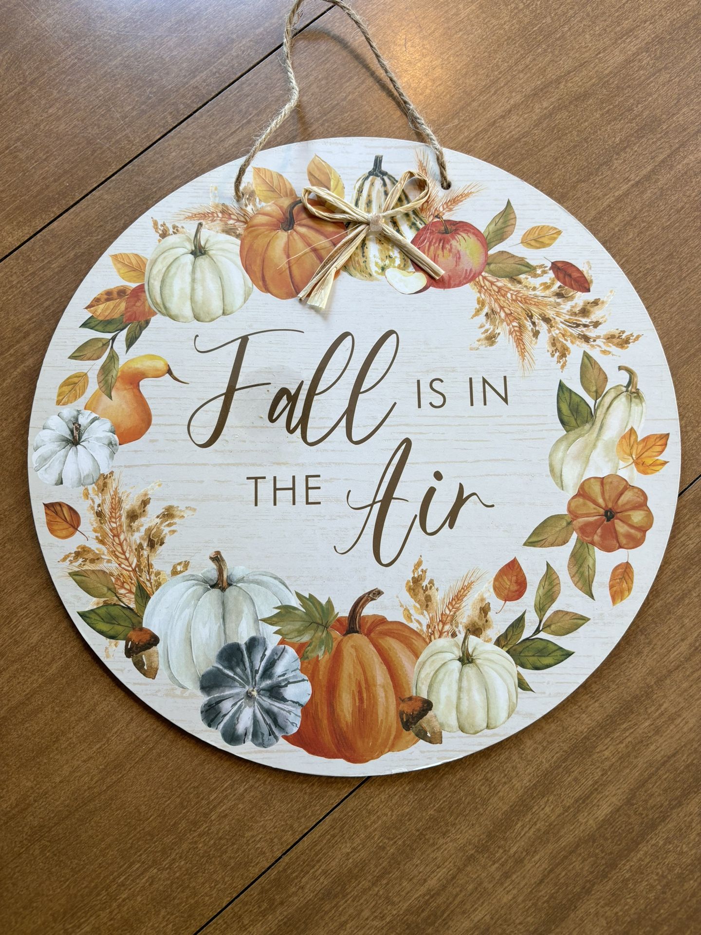 Farmhouse Fall Harvest Decor Pumpkin Sign