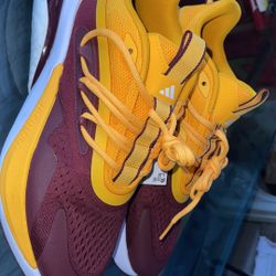 Adidas Arizona State Unisex AlphaBoost V2 Shoes - Maroon/Gold Size M8/W9