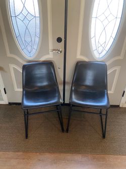 Vegan Leather Dining Chairs (2)