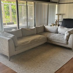 Couch - Gray - Just professionally cleaned - L Shape