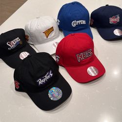 Mitchell and ness Bathing Ape AAPE NBA basketball dad hats - Sixers raptors warriors clippers rockets nets