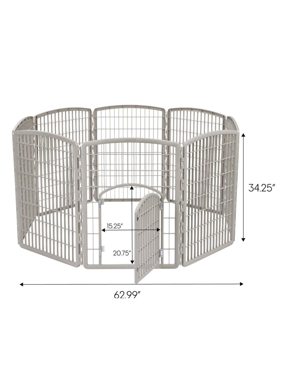 IRIS 4-8 Panel Dog Exercise Playpen with Door