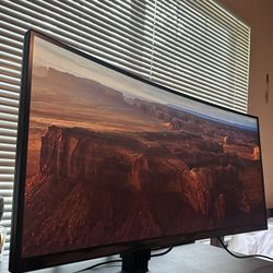 LG Ultrawide Webcam UW-QHD Curved Screen LED Monitor (34BQ77QB-B)