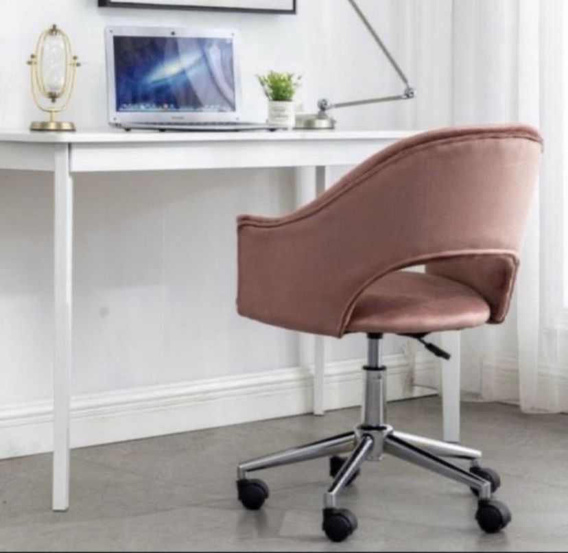 Rose gold swivel desk chair
