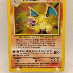 RED FLYING LIZARD: Charizard Pokemon Card