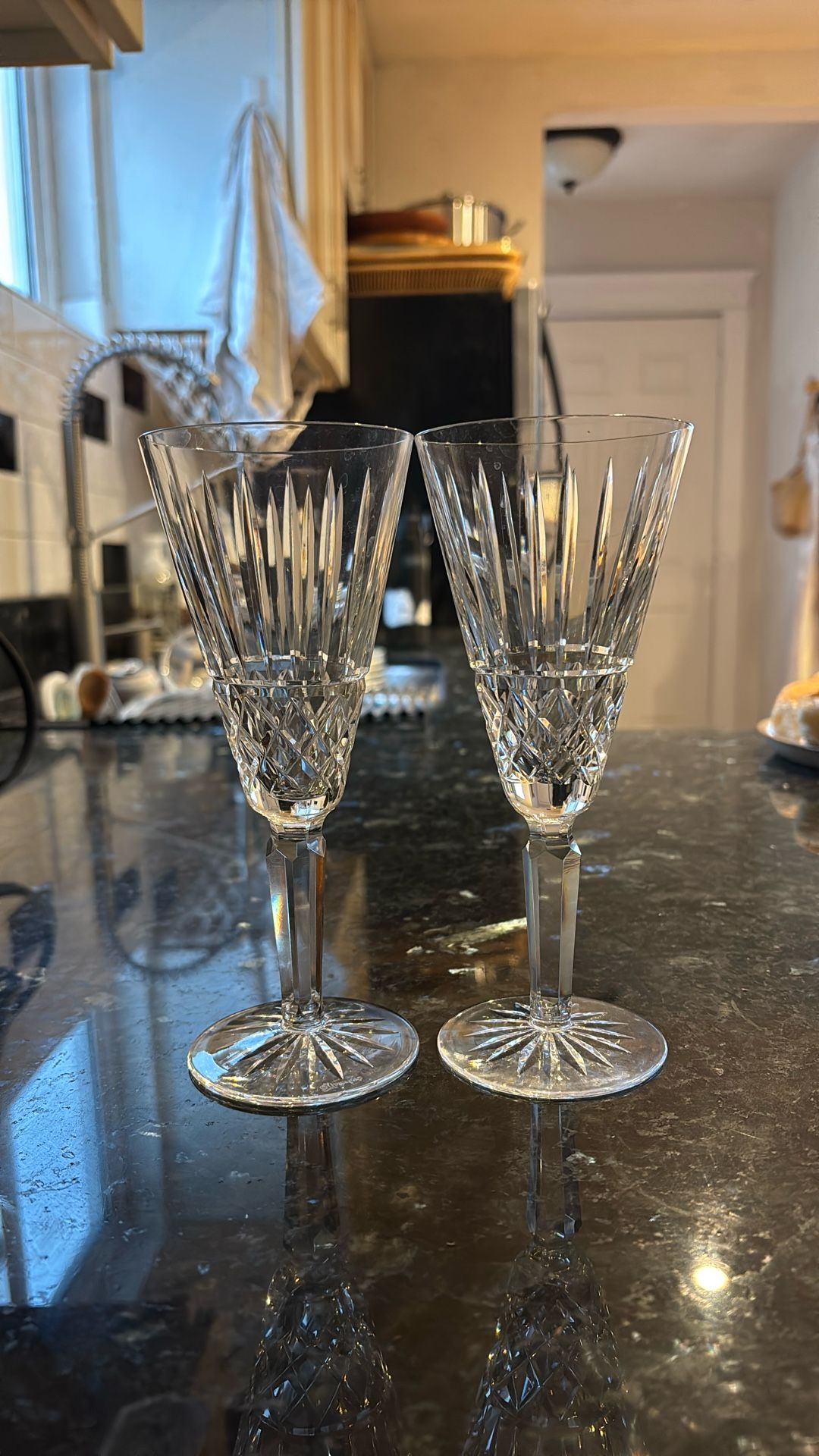 Waterford Crystal Pair Of Glasses vintage 