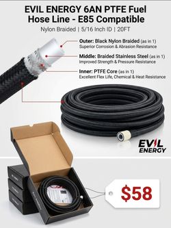 Evil Energy 6AN PTFE Fuel Hose Line 20FT
