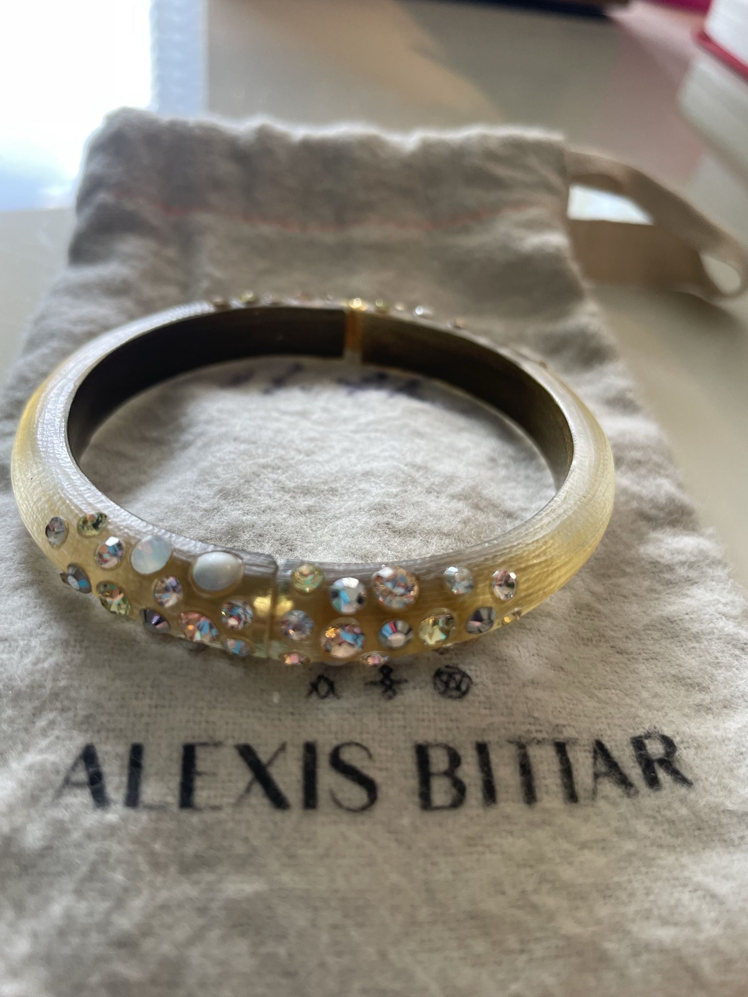 Alexis Bittar Swarovski Crystals Lucite Bracelet