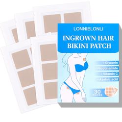 Ingrown Hair Treatment Patch, 30 Pcs Razor Bump Treatment for Bikini Area, Smooth-Feeling Non-Irritating Formula, Ingrown Hair Pads & Pubic Hair Cyst 