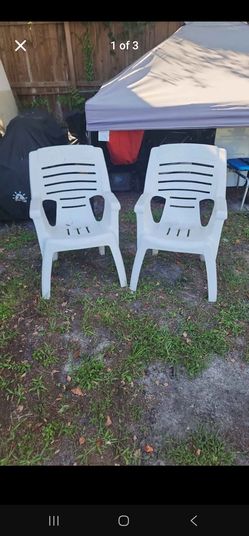 Plastic patio chairs