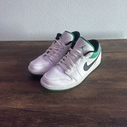 Jordan 1 Low White/Lucky Green/Black