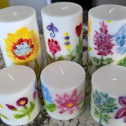Hand Painted Artist Candles