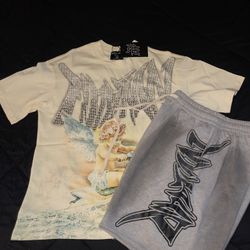 Mixed Emotion Shirt & Shorts Sz Med New W Tags 