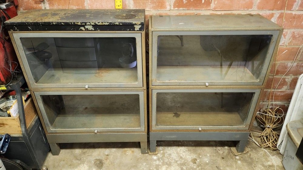 Vintage JEBCO Metal Barrister Bookcases