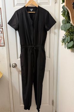 Fashion Nova Black Scrub Jumpsuit