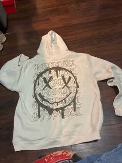 RGSTR Drip Smiley Hoodie (Cream/Off White) Streetwear Size Large