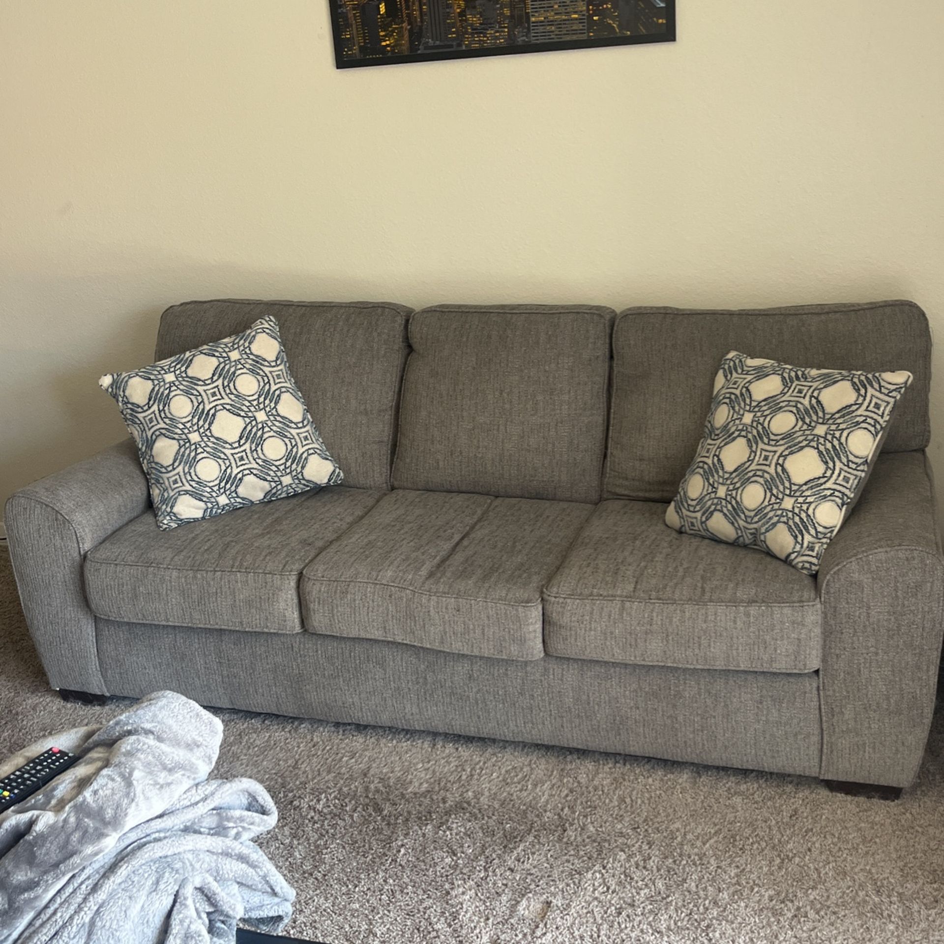 Big Lots Grey Comfy Couch 