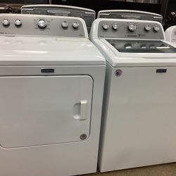 Maytag Bravos Top Load 4.7 cu.ft. Washer And Electric 7.0 cu.ft. Dryer Set 